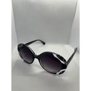 Uptown Johnathan Cate Sunglasses Oval Frame Black and White Pattern Designer